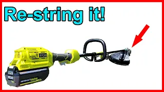 How to replace RELOAD STRING on RYOBI 40V trimmer