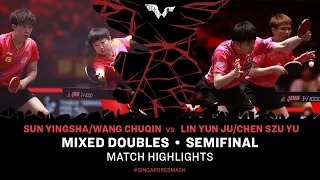 Sun Yingsha/Wang Chuqin vs Lin yun ju/Chen Szu Yu | XD SF | Singapore Smash 2024