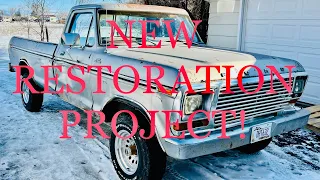 1979 Ford F150 Ranger, restoration project. Start up and walk around. New Series : Daniels DIY.