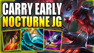 HOW TO PLAY NOCTURNE JUNGLE & HARD CARRY THE EARLY GAME! Best Build/Runes S+ Guide League of Legends