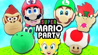 GIANT Super Mario Party EGG SURPRISES ⭐️ Mario, Luigi, Peach, Toad, Yoshi, Bowser & DK Compilation