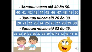 Утворення та читання чисел від 20 до 50