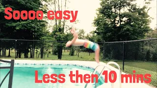How to do a backflip into a pool (SUPER EASY)