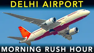DELHI AIRPORT - Plane Spotting | LANDING & TAKE OFF - Morning RUSH HOUR