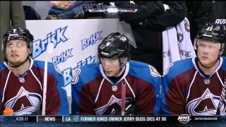 2/18/13: Avalanche's Matt Duchene scores after being a mile offside vs. Predators