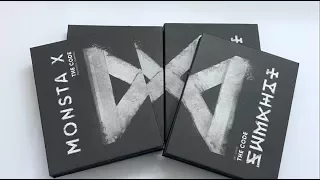 Monbebe Unboxes 4 Copies of Monsta X 몬스타엑스 The Code De:Code & Protocol Terminal Version