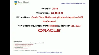 [Sep, 2022] Fast2test 1z0-1042-22 PDF Dumps and 1z0-1042-22 Exam Questions (60-75)