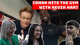 BRITISH FAMILY REACTS | Conan Hits The Gym With Kevin Hart!