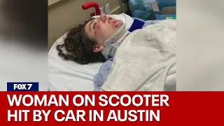 Woman hit by car while riding scooter in Austin | FOX 7 Austin