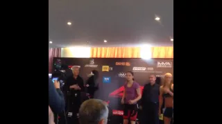 Yana Kunitskaya vs Zaira Dyshekova Weigh-in Staredown