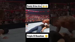 Randy Orton kiss triple h wife 😱 triple h reaction 😲#shorts #wwe