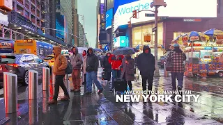 [Full Version] NEW YORK CITY - Rainy Day in Manhattan, Central Park, 7th Ave, Times Square, Broadway