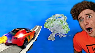 Jumping The WHOLE MAP With The ROCKET CAR.. (GTA 5 Mods)