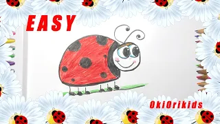 ЯК НАМАЛЮВАТИ БОЖУ КОРІВКУ//МАЛЮЄМ ЖУК СОНЕЧКО ЛЕГКО І ПРОСТО // HOW TO DRAW A LADYBUG EASY