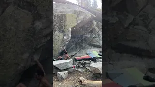 Campfire Arete (v8) - Tahoe Bouldering