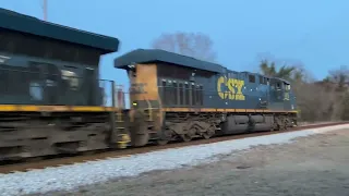 K5HLA Completely Gone! CSX 872 leads B427-03 By Maxton,NC 1/3/24