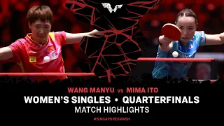 Wang Manyu vs Mima Ito | WS QF | Singapore Smash 2024