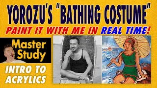 Paint Tetsugorō Yorozu's "In Bathing Costume" (1926)! Master Study – Easy Intro to Acrylic Painting