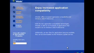 Windows Whistler Beta 2 (Windows XP build 2428) Install & Boot