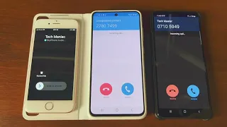 iPhone 6S vs Samsung S21 FE vs Samsung A52 SkyPhone App Triple Incoming Call (iOS 15, Android 12,11)