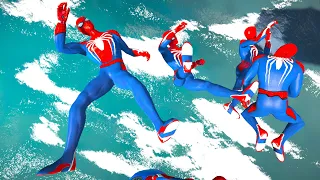 GTA 5 Water ragdolls | SPIDERMAN Jumper/Falls Compilation ep.66 (Euphoria physics | Funny Moments)