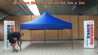 Montage 1 minute d'une tonnelle 3x3m - France Barnums
