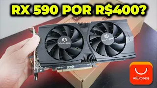 ESSA RX 590 8GB FOI R$400 E TÁ RODANDO TUDO, MAIS FORTE QUE RX 580 E MUITO FRIA! (ALIEXPRESS MLLSE)