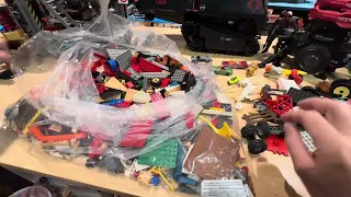 Hot wheels? What else did I find in this large bag of Lego compatible pieces?