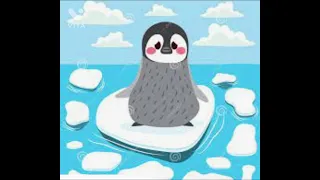 ITS A BABY PENGUIN CAUGHT ON AN ICEBERG