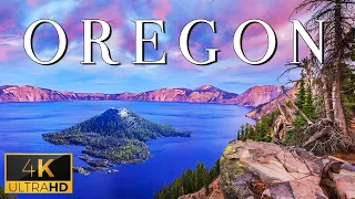 FLYING OVER OREGON (4K UHD) - Calming Music With Stunning Natural Landscape Videos For Stress Relief