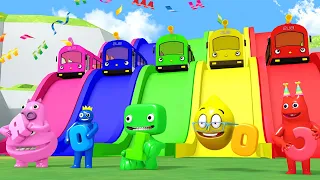 COMPILATION OF COLORFUL SONGS TO LEARN WITH CARS AND BABY ON TOONSONG | Kids Songs & Nursery Rhymes