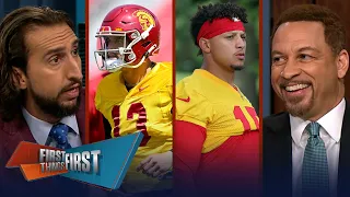 USC QB Caleb Williams on Patrick Mahomes comp: ‘I am my own self’ | NFL | FIRST THINGS FIRST