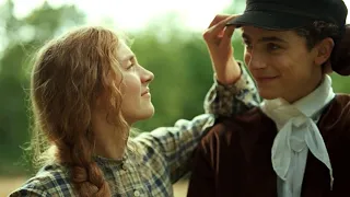 Timothée Chalamet And Saoirse Ronan On The Set Of Little Women