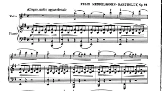 Mendelssohn Violin Concerto in e mionr, Op.64 1st mov. Piano Accompaniment (Before Cadenza)