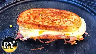 Prosciutto and Peppers Grilled Cheese Made On The Weber Kettle