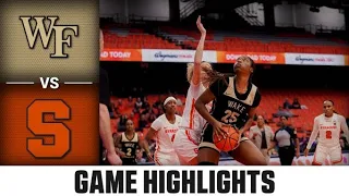 Wake Forest vs. Syracuse Women's Basketball Highlights (2022-23)