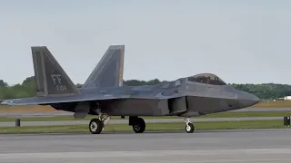 The F-22 Raptor Demo Team Arrival at 2024 Augusta Air Show!