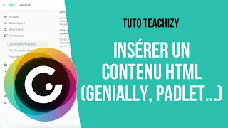 [TUTO TEACHIZY] Insérer un contenu html dans une leçon