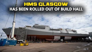 Royal Navy New Type 26 Frigate, HMS Glasgow appeared at the Clyde shipyard