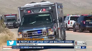 9 people injured in hot air balloon crash