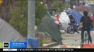 Residents near Beverly Center grow frustrated as homeless encampment remains