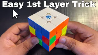 How to Solve First Layer of Rubik’s Cube in Just 4 Moves