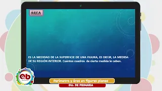 5 Primaria - Matemática - Perímetro y área en figuras planas