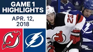 NHL Highlights | Devils vs Lightning, Game 1 - Apr. 12, 2018