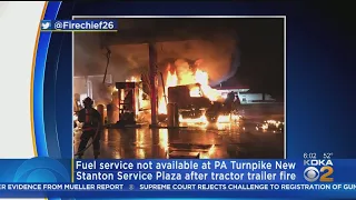 Truck Catches Fire At Pa. Turnpike Service Plaza