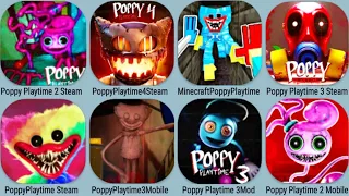 Poppy Playtime 2 Steam, Poppy Mobile, Poppy 2 Mobile, Poppy 3 Steam, Poppy3 Mobile, Poppy 4 Mobile