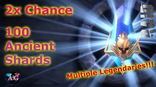 Raid Shadow Legends - 2x Chance - 100 Ancient Shards - MULTIPLE Legendaries!!!