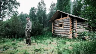 Building Amazing OFF GRID CABIN In The Woods | From start to finish. Bushcraft