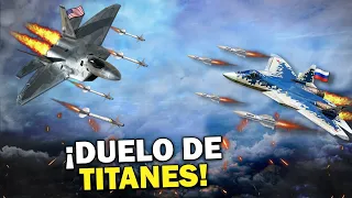 ¿Qué pasaría si un F-22 Raptor se ENFRENTARA a un Su-57 en un Dogfight?