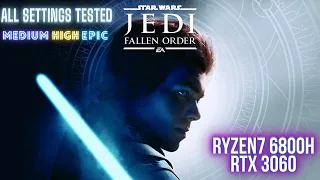 Star Wars Jedi: Fallen Order(2019) | Asus TUF A15 2022 | RTX 3060 Laptop + Ryzen 7 6800H | 1080p